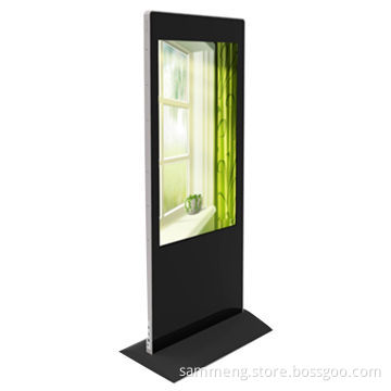 55-inch Double-sided Floor Stand Wi-Fi Advertising LCD Display, Low-power Consumption